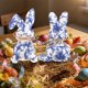 thumbnail image 2 of Decoraciones de Fiesta Azules Y Blancos Serie de Porcelana Azul Y Blanco Conejos de Tela Ornamentos Conejos de Pascua Suministros de Diseño de Fiesta de Vacaciones Decoraciones de Pascua para el Hogar, 2 of 6