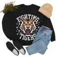 thumbnail image 2 of Fighting Tigers School Spirit Sweatshirt, Vintage Tiger Lover Pullover Gift, 2 of 6