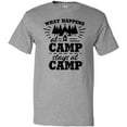 thumbnail image 3 of Inktastic What Happens at Camp Stays at Camp with Tent and Woods T-Shirt, 3 of 5