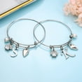 thumbnail image 3 of TINGN Dog Mom Gifts for Women Cubic Zirconia Letter F Initial Paw Print Dog Mom Charm Bracelet, 3 of 5