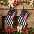 thumbnail image 6 of Sikiie Ribbon Breast Cancer Awareness Christmas Stockings,18 Inches Christmas Stockings Xmas Hanging Stockings for Family Christmas Decorations & Gifts, 6 of 7