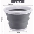 thumbnail image 3 of Cubeta Plegable Expandible De Silicona Guarda Fácil Moderna Xtellar gris, 3 of 4