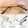 thumbnail image 3 of Gafas de Sol Joopin Redondas con Filtro de Luz Azul, Metal Dorado, UV400, 3 of 6