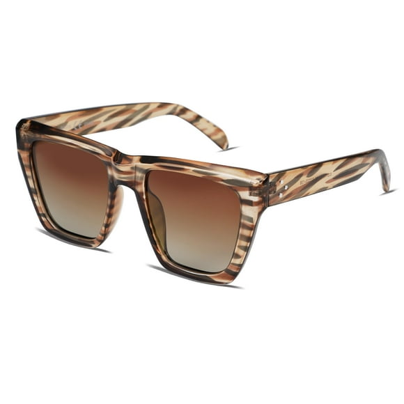 Gafas de Sol SOJOS de Moda, Oversized Cuadradas con Forma de Ojo de Gato SJ2179