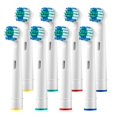 thumbnail image 1 of 8-pack compatible toothbrush heads White, 1 of 1