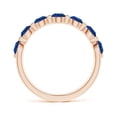 thumbnail image 2 of ANGARA Natural 1.61 Ct Floating Round Sapphire Semi Eternity Wedding Ring in 14K Rose Gold for Women (Size-3.6mm) | September Birthstone, Anniversary, Jewelry Gift for Women | Natural Sapphire Ring, 2 of 10