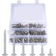 thumbnail image 1 of 210 tornillos autorroscantes, tornillos de cabeza plana de metal, tornillos de cabeza plana, tornillos autoperforantes para metal, sujetadores de chapa metálica - 4,2 mm x 13/19/25/32/38/50 mm, 1 of 5