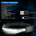 thumbnail image 4 of 1Pc Rechargeable Headlight Flashlight, Bright Motion Sensor LED Headlamp with USB Cable, 5 Modes Waterproof for Outdoor Running, Camping, 4 of 8