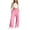e-17Pink4, variant on ANINEO Women Casual Pants Elastic Waist Wide Leg Sweatpants With Pockets Comfortable Loose Fit Trousers Solid Color Boho Daily Female Slacks