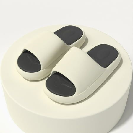 

uikmnh Slippers for Women Couple Shoes Non Slip Novelty Open Toe Slippers Summer Home Bathroom Platform Slippers White 8