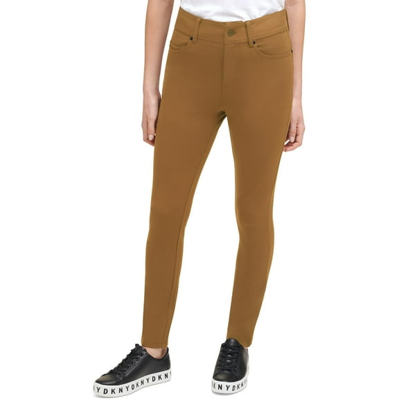DKNY Womens Solid High Rise Skinny Jeans