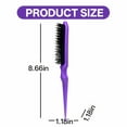 thumbnail image 4 of ACDANC Slick Back Hair Brush,Comfortable to Hold Slick Back Brush,Fluff and Hair Teasing Comb,Purple, 4 of 4