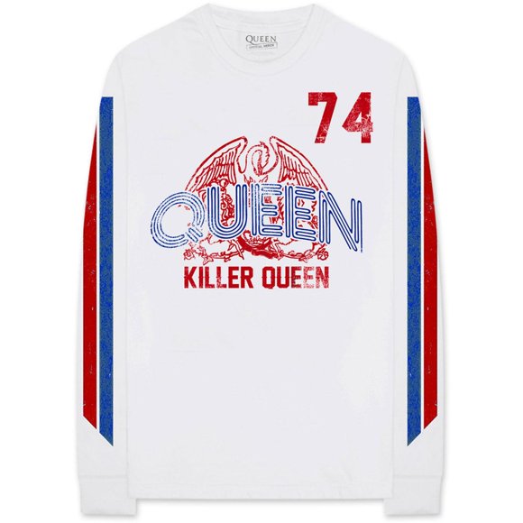 Queen Adult Killer Queen '74 Stripe Long-Sleeved T-Shirt