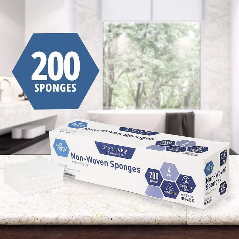 MedPride Gauze Pads, 2" x 2", 4-Ply, 200-Count photo 2
