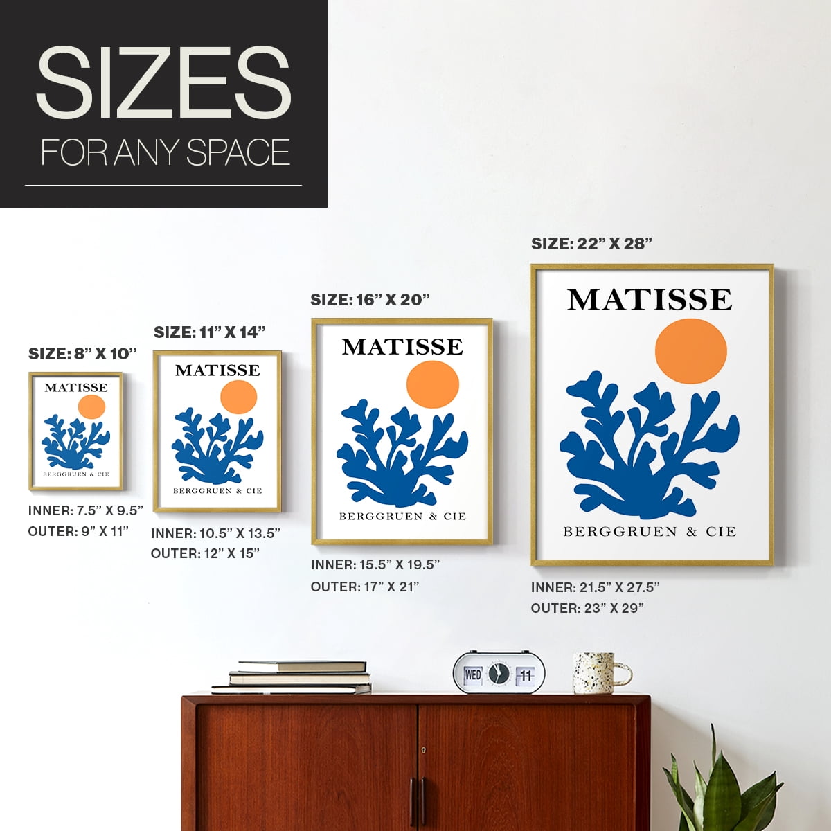 Matisse CCLXXXVIII in Solid Wood 11 x 14 Framed Print
