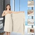 thumbnail image 3 of Extra Large Bath Towel Set of 4 (35"x70"),Oversized Bath Sheet Super Soft Highly Absorbent Jumbo Bathroom Towel Set Microfibers Quick Dry Shower Towel for Hotel,Bathroom,Guest,Spa,Gym (Beige), 3 of 16