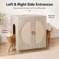 thumbnail image 2 of Unipaws Extra Large Cat Litter Box Enclosure, Tall Wooden Cabinet with Charging Station for Self-Cleaning and Automatic Litter Boxes, Dog Proof Hidden Cat House for Top Entry Litter Box, Weathered Gr, 2 of 7