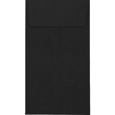 LUXPaper #5 1/2 Coin Envelopes, 3 1/8 x 5 1/2, Black Linen, 250/Pack
