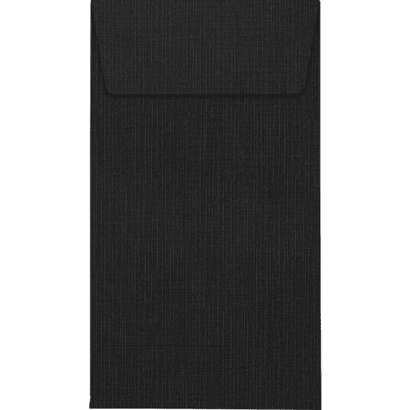 LUXPaper #5 1/2 Coin Envelopes, 3 1/8 x 5 1/2, Black Linen, 1000/Pack