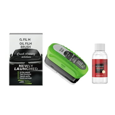 Oil Film Cleaning Brush for Car Windows, Car Glass Oil Film Cleaner – Reusable Cleaning Brush with Board – Effective Windshield Oil Film Remover for Improved Visibility