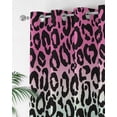 thumbnail image 2 of Animal Gradient Thermal Insulated Blackout Curtains for Bedroom 45 Length Leopard Print Room Darkening Curtain 1 Panel Grommet Window Curtain Drape for Living Room Nursery Room, 2 of 7