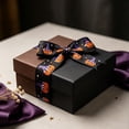 thumbnail image 2 of Qocolcyl 1x 177in Halloween Black Printed Polyester Ribbon DIY Craft Kit, Beginner Friendly Pumpkin Witch Bat Grosgrain Ribbon, Indoor Outdoor Wreath Bow Gift Wrap Holiday Party Decor Supply, 2 of 7