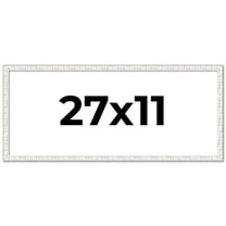 27x11 Frame White Real Wood Picture Frame Width 0.75 inches | Interior Frame Depth 0.5 inches |