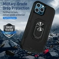 thumbnail image 3 of [PST] iPhone 14 Pro Max Ring Case, Dual Layers Heavy Duty Magnetic Hard Kickstand Case with Ring Stand, 3 of 4