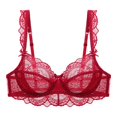 thumbnail image 3 of Aayomet Bralettes pour Femmes Soutien-Gorge Transparent à Armatures Non Rembourré pour Femmes (Vin, 80B), 3 of 4