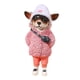 thumbnail image 1 of Estatua de perro, adornos para perros, minidecoraciones, figura de cachorro de resina coleccionable, escultura de perro para sala de estar, balcón, Rosa claro, 1 of 8