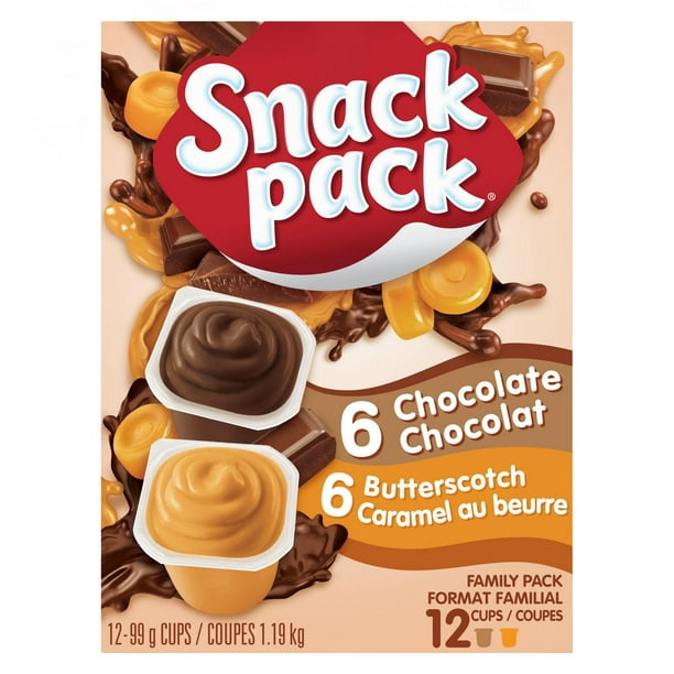 Pouding au chocolat et caramel au beurre de Snack Pack ® format familial