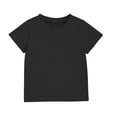 thumbnail image 1 of T-shirt en Coton Uni pour Enfants, Haut Unisexe à Manches Courtes et Col Rond, Article Simple et Classique pour l'Été, 1 of 5