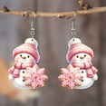 thumbnail image 5 of CREATITOY 1 Pc Snowman Snowflake Earrings - Festive Christmas Accessory, Holiday Party Daily Wear Jewelry for Women, 5 of 6