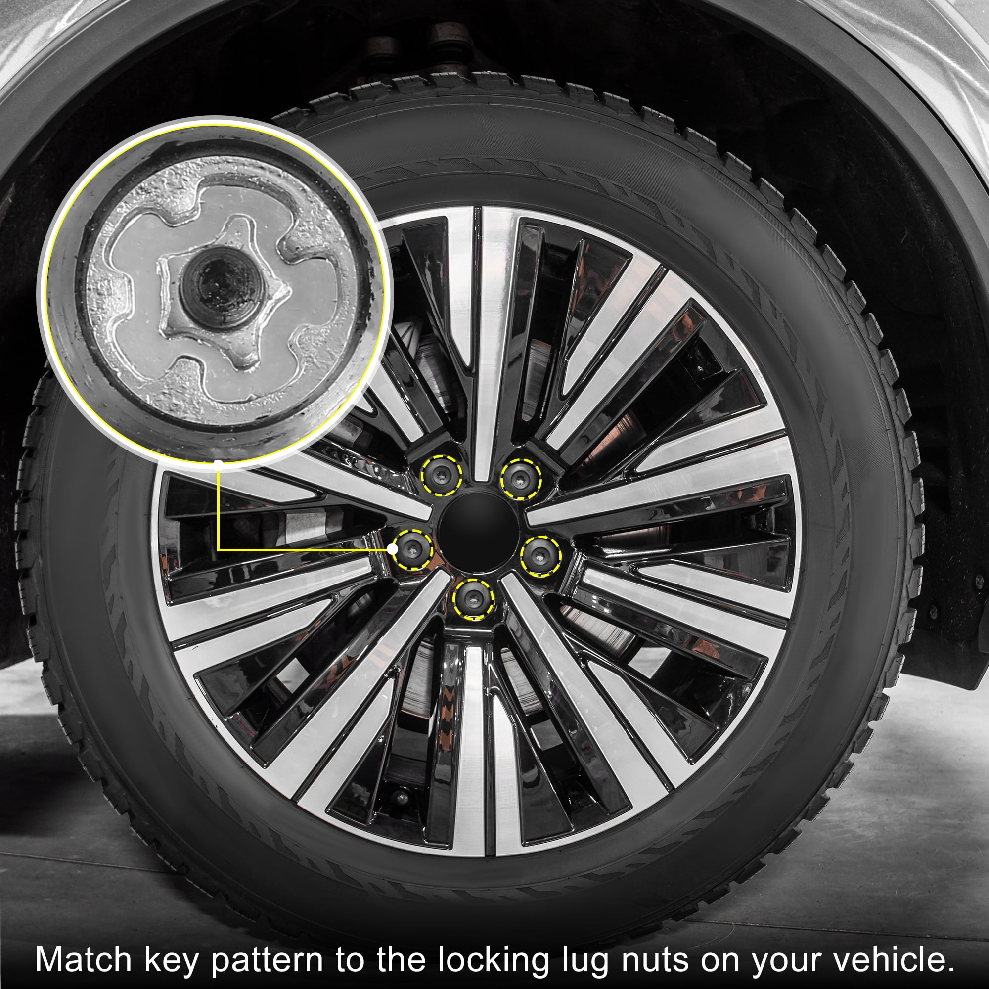 Unique Bargains Wheel Lock Lug Nut Anti Theft Socket Key for Volkswagen Vehicles