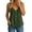 Dark Green, variant on Linen Tank Tops for Women Summer Solid Spaghetti Strap Button down V Neck Camisole Lightweight Tank Top Size L