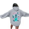 thumbnail image 2 of Women's Oversized Hooded Sweatshirts Graphic Printed Crew Neck Hoodies Casual Long Sleeve Pullover Tops Trendy 2025, 2 of 7