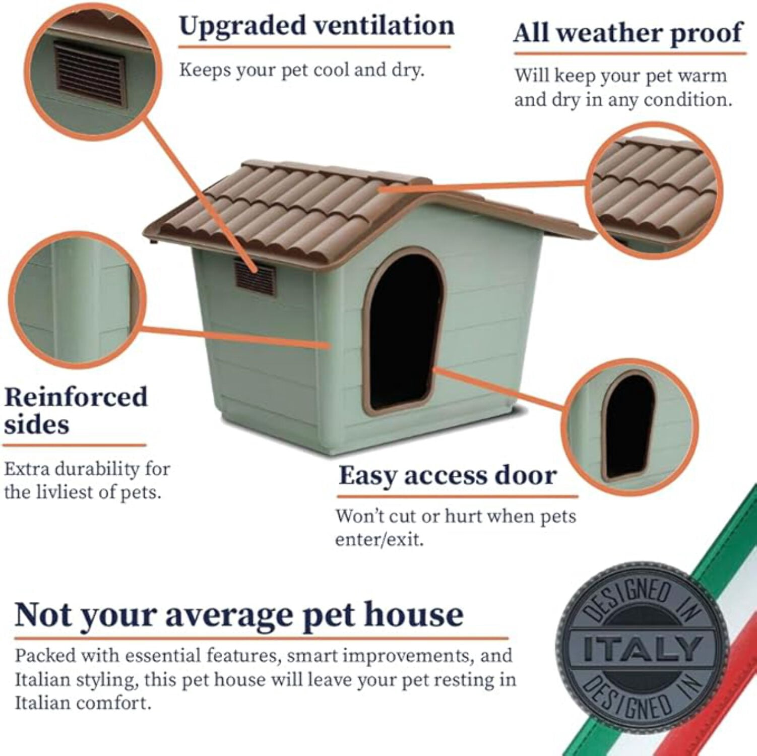 Zoonee Eco-Friendly Medium Plastic Dog House
