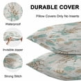 thumbnail image 6 of Outdoor Waterproof Pillow Covers Pack of 2, Teal Coastal Starfish Shell Coral Seahorse Ocean Vintage Decorative Throw Pillowcases Cushion Covers for Garden Patio Tent Sofa Couch, 18x18 inch, 6 of 8