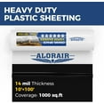 thumbnail image 4 of ALORAIR Crawl Space Vapor Barrier 14 mil 10'x100', Drop Cloth Vapor Barrier Covering for Crawlspace Encapsulation Moisture Control, Thick Plastic Sheeting Heavy Duty, Black and White Film, 4 of 10