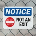 thumbnail image 5 of (2 Pack) Not An Exit OSHA Notice Sign 14 Inch X 10 Inch Plastic Sign, Weather Resistant, UV Protected for Workplace, Business, and Construction Site, Made in the USA, 5 of 8