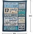 thumbnail image 5 of 17 Year Old Boy Birthday Gift, Super Soft and Warm Happy Birthday Blanket, Digital Heartwarming Sentences Creative Design Ideal Gifts for 17th, 50"x60", 5 of 6