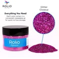 thumbnail image 5 of Rolio Holographic Craft Glitter - Cosmetic Grade Pure Glitter for Resin, Makeup, Face & Body Art, Craft Supplies, Nail Decoration - One Jar - 28 Grams - 1/128" to 1/64" Size - Wisteria, 5 of 5