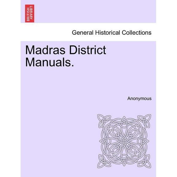 Madras District Manuals. Paperback
