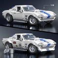 thumbnail image 4 of Mattel Brick Shop Hot Wheels Corvette Grand Sport Building Toy Kit (918 Pieces), for Collectors, 4 of 7