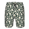 thumbnail image 4 of Naloa White Daisies and Bee Men's Beach Shorts, Surfing shorts, Swim trunks, Quick Dry Swim Trunks for Surfing Beach Fun - 3X-Large, 4 of 9