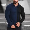 thumbnail image 2 of WEAIXIMIUNG Christmas Men 2025 Spring/summer Relaxed Sports Large Size Color Matching Lapel Shirt, 2 of 9