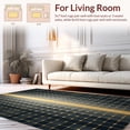 thumbnail image 2 of ODIKA 8'x10' Machine Washable Non-Slip Area Rug, Abstract Hexagonal Grid With Subtle Metallic Sheen and Depth High Traffic Rug, Black, 127418, 2 of 7