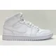 thumbnail image 3 of Ni - ke Ni - ke Air Jordan 1 Mid White Sneakers Men Size 10, 3 of 5