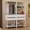 White, variant on Madesa Wardrobe Clothes Storage Rack with 4 Drawers, 5 Shelves and Hanging Space 55"L Multiuse Modular Cabinet for Bedroom Organization - White
