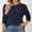 Navy, variant on QUALFORT Women’s 100% Cotton Pullover Sweater, Crew Neck Long Sleeve Lightweight Sweater for Women, Soft Classic Solid Color Knit Top